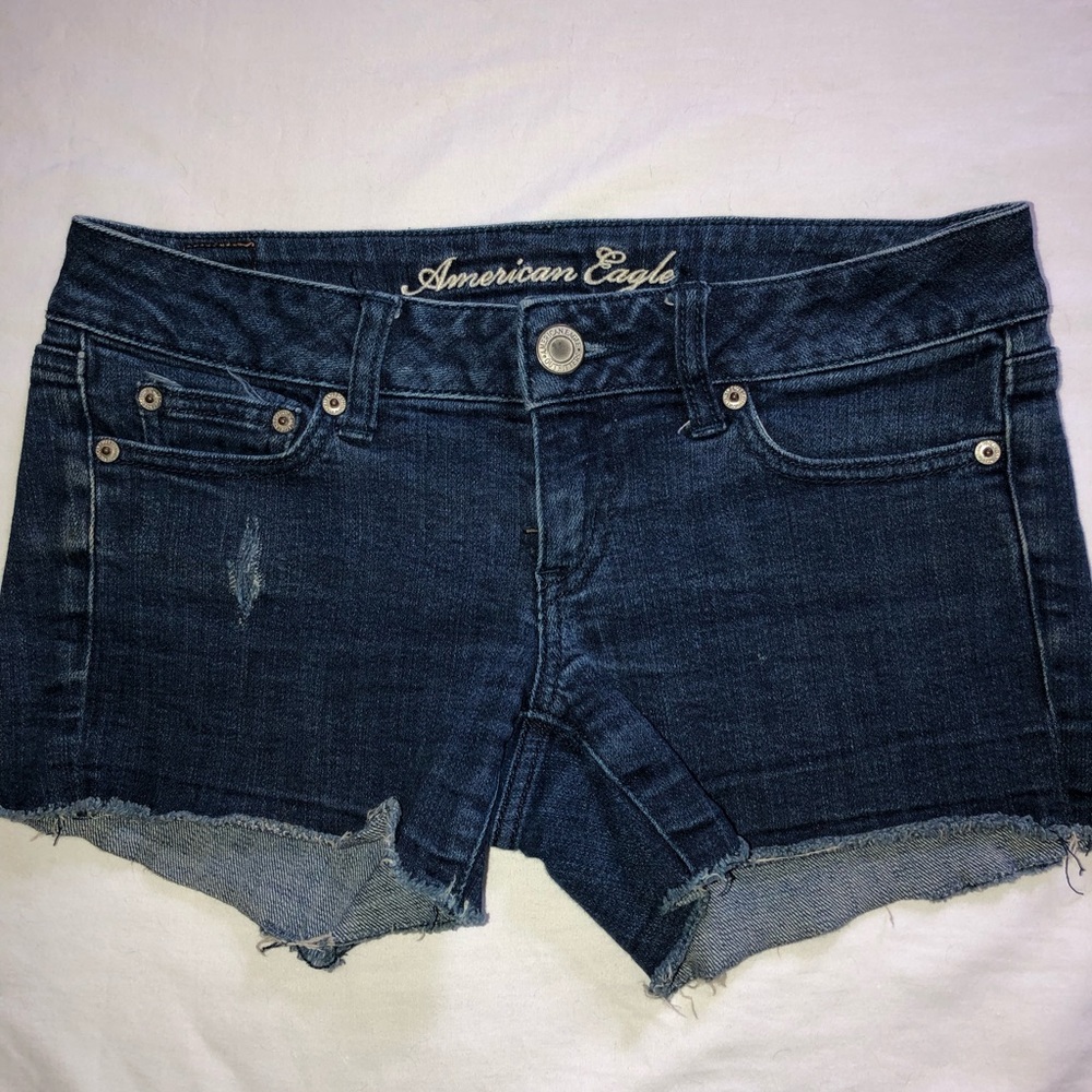 AMERICAN EAGLE STRETCH DENIM SHORTS SZ 4 EUC